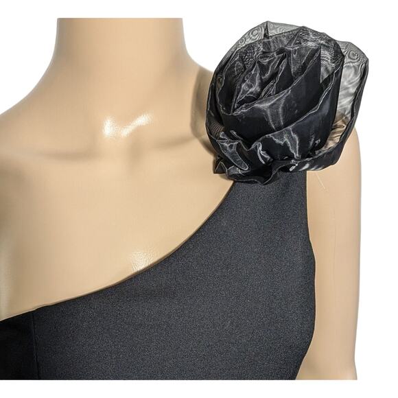 NEW Lulus Black One Shoulder Mermaid Maxi Dress Gown Size Small - Picture 5 of 10